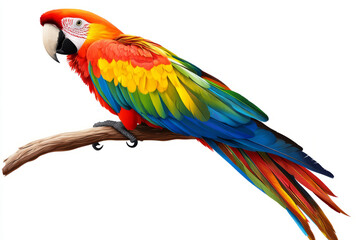 Obraz premium colorful parrot on a white background 