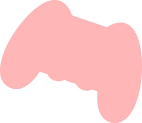Pink video game controller silhouette