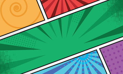 Fototapeta premium Comic style wallpaper or background template isolated