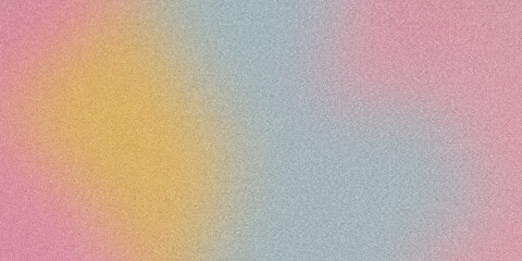 Gradient background featuring pink, yellow and blue colors with grainy texture