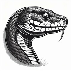 Fototapeta premium black and white snake