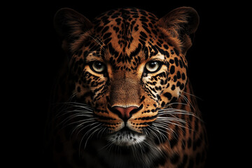 Obraz premium Close-Up of a Focused Leopard in the Wild