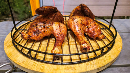 Dinner prepared in a tandoor oven.