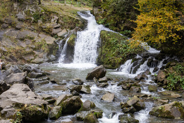 Kamianka Waterfall is located in the Skole Beskids, between the villages of Dubyna and Kamianka. It is a natural landmark on the river of the same name, situated 550 meters above sea level.