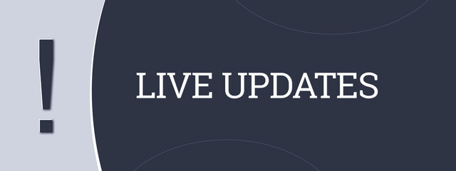 Live Updates. A blue banner illustration with white text.