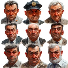 set of old people