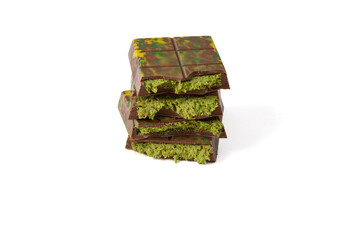 Dubai chocolate, Dubai chocolate with pistachio, kadaif chocolate