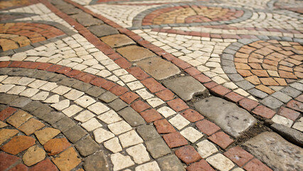 Close-Up of Mosaic Pattern on Pavement