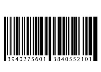バーコードのイラスト素材。商品素材。