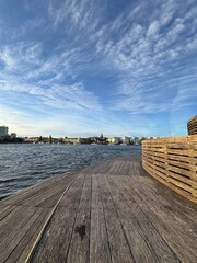 wooden bridge over the sea