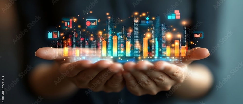 Poster empower your business with data visualization a close-up of innovative strategies for success