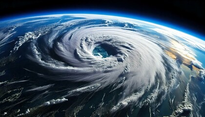 huracan visto desde el espacio en la tierra