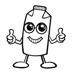 Cool Thumbs-Up Bottle Character with Sunglasses