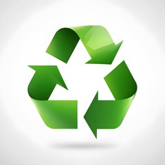 Obraz premium Green Recycling Symbol sustanability Ecology Icon Eco-friendly enviroment Logo Waste management