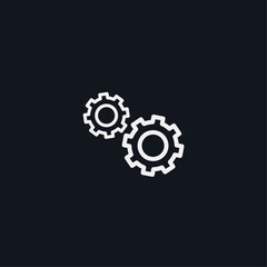 Settings gear icon flat vector design