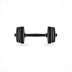 Simple Dumbell weightlifting Gym Lifting Sports Training Fitness icon logo Symbol