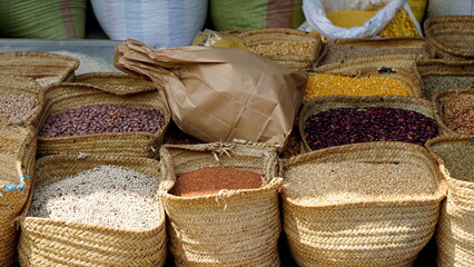 fresh spices from the jozani market in zanzibar