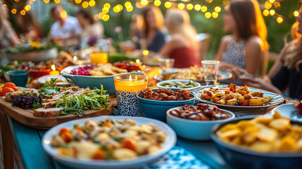 Delicious Food Spread at Outdoor Gathering