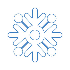 Snowflake. Festive Christmas or winter greeting card. Hand drawn vector illustration.