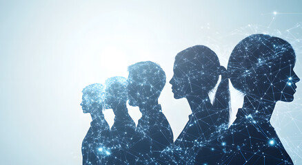 Networked Team Silhouettes in Collaboration