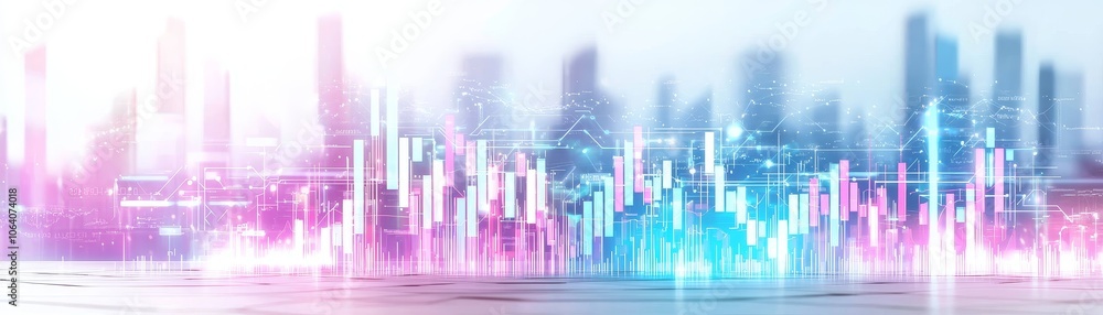 Poster visualize data trends how dynamic graphs illustrate market fluctuations and business growth opportun