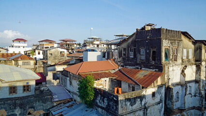 rooftop view over stonetown city