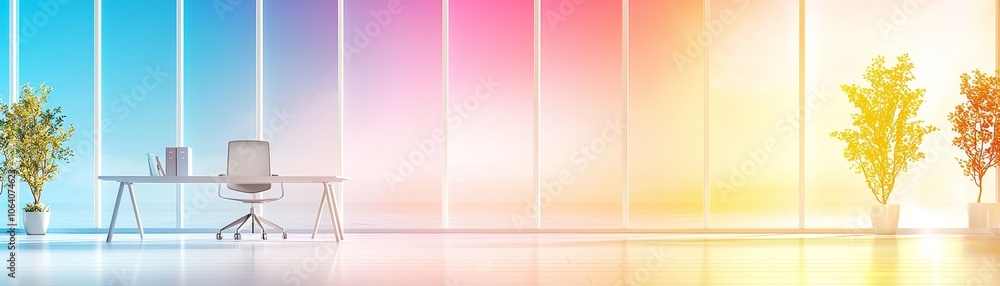 Poster transform your workspace with a modern desk setup that inspires creativity and productivity