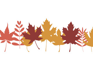 Leafy Color Spectrum Silhouette EPS Vector Template Illustration