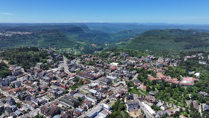 Gramado Skyline At Gramado In Rio Grande Do Sul Brazil. Metropolis Landscape. Residential Buildings. Downtown District. Gramado Skyline At Gramado In Rio Grande Do Sul Brazil. Beautiful City Skyline.