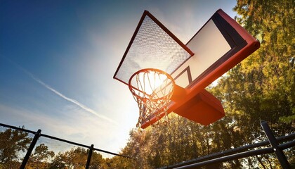 Naklejka premium basketball hoop and net