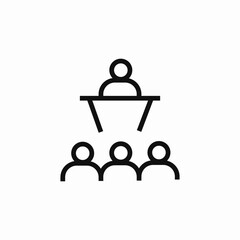 podium speech audience icon sign vector