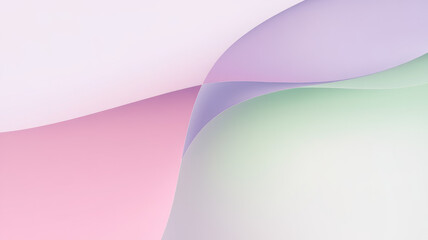 An elegant abstract design featuring soft curves in pastel colors, blending gently to create a soothing and harmonious backdrop.