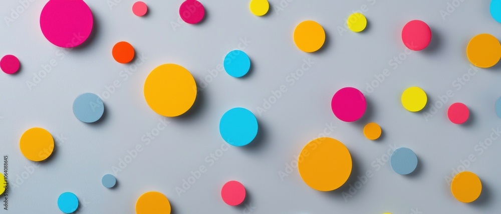 Poster a colorful background with many small circles of different colors