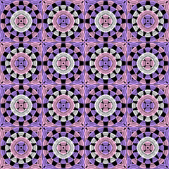 Pattern with crochet granny square with flowers wallpaper handmade decorative art design print	