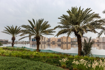 Obraz premium Lake Arbaeen in Jeddah, Saudi Arabia