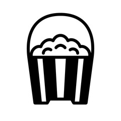 Popcorn icon with simple and modern design for cinema theme