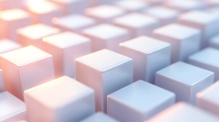 Fototapeta premium Gradient cube grid with soft lighting