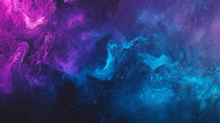 Abstract fluid art in purple and blue cosmos