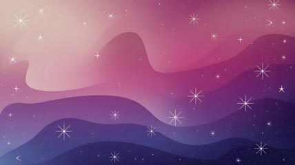 Fototapeta premium Soft pink and purple gradient with tiny stars, dreamy atmosphere