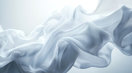 Fototapeta premium Light blue silk flow abstract background