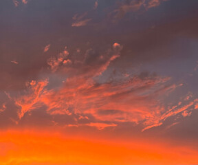 beautiful pink cloud sunset
