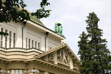 Beautiful Art Nouveau building of The Croatian State Archives in Zagreb, Croatia.