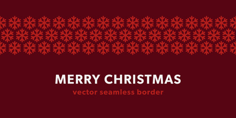 Snowflake border. Christmas background illustration