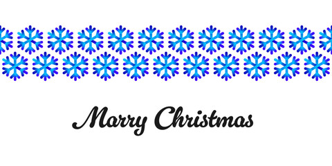 Seamless snowflake border. Christmas design