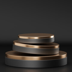 Luxury Dark Podium for Exclusive Black Friday Sales