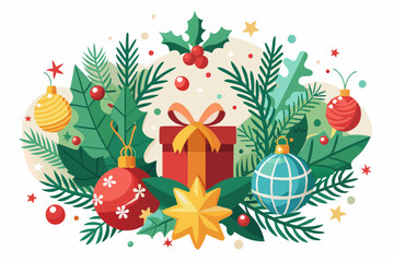 Elegant Christmas White Background