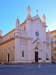 Avellino, Italy - November 4, 2024: View of the Church of the Holy Rosary, located on Corso...