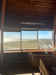 Fire Island National Park visitor center view from the window