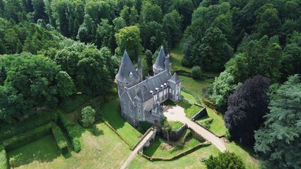 drone photo Roches de Coffins castle france europe