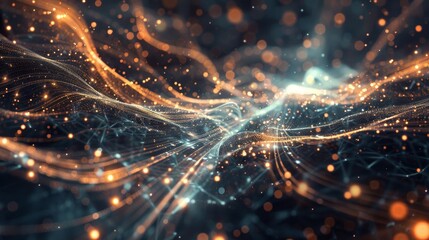 Obraz premium Quantum Machine Learning Data Visualization Concept